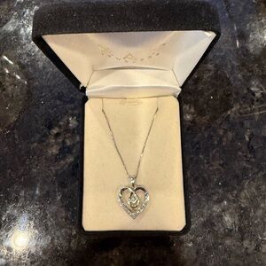 Kay Jewelers Silver and Gold Heart Necklace